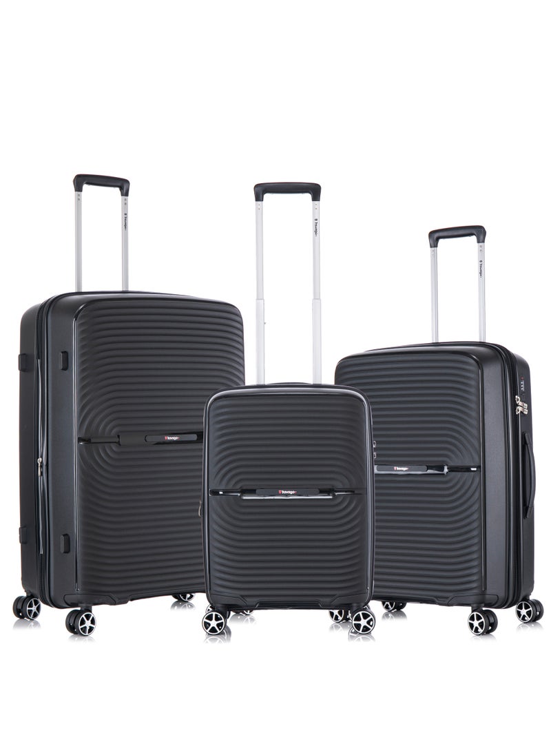 TRAVAGO 3 PCS LUGGAGE SET | EXPANDABLE | ANTI-THEFT ZIPPER | VELOCE