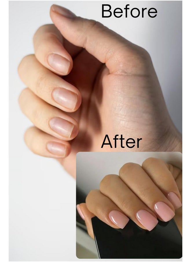 Nude Gloss Short Square Press On Nails Artificial Nails, Reusable Fake Nails, Set Of 22 False Nails Universally Sized Nail Extensions For Women Press- On Nails, Longlasting Fake Nails With Glue High Gloss Finish (Nude)