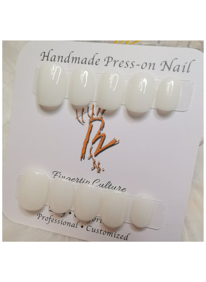 Binzo Beauty Press On Handmade Nails, 10pcs,Nails Art , Acrylic Nails, False Nails，Natually Nails