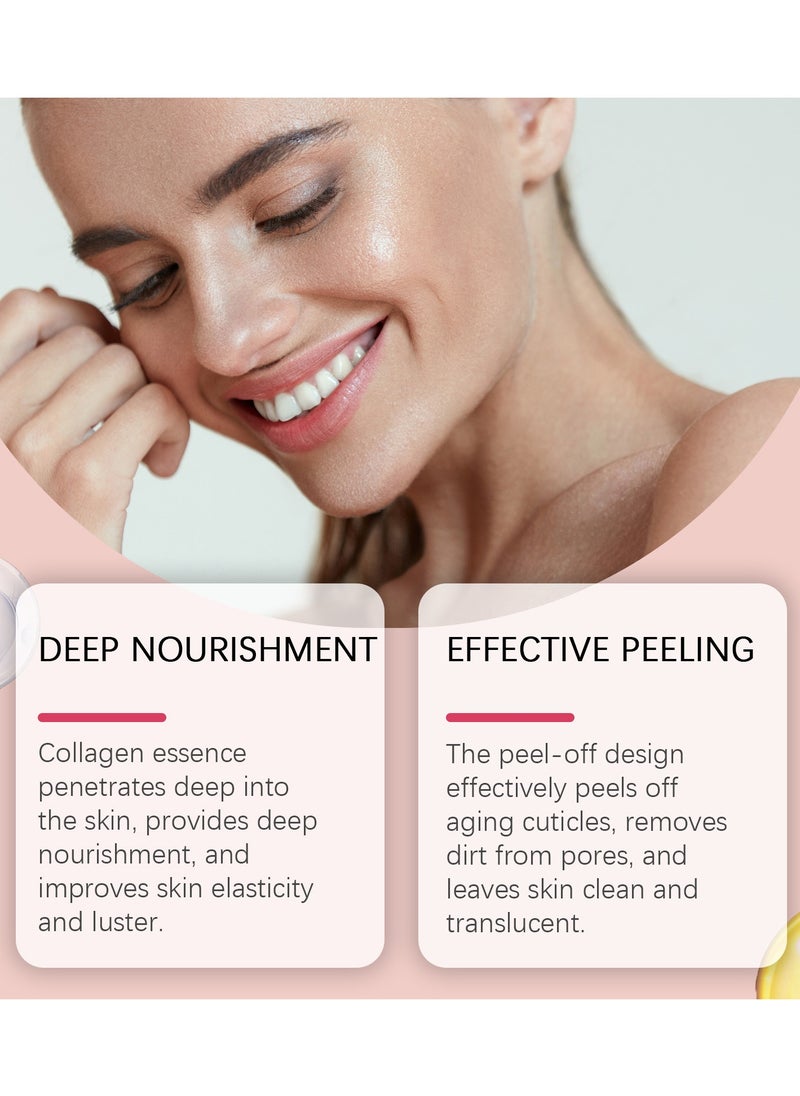 Collagen Night Wrapping Peel Off Facial Mask - Overnight Sleeping Mask For Elasticity & Hydration Care, Reduces Sagging & Dullness - Collagen Extract For Radiant Skin 75g