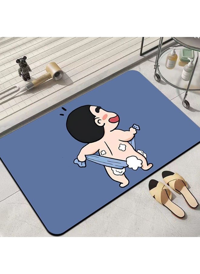 Cartoon Crayon Shin-chan Absorbent Quick-Dry Non-Slip Kitchen and Bathroom Mat