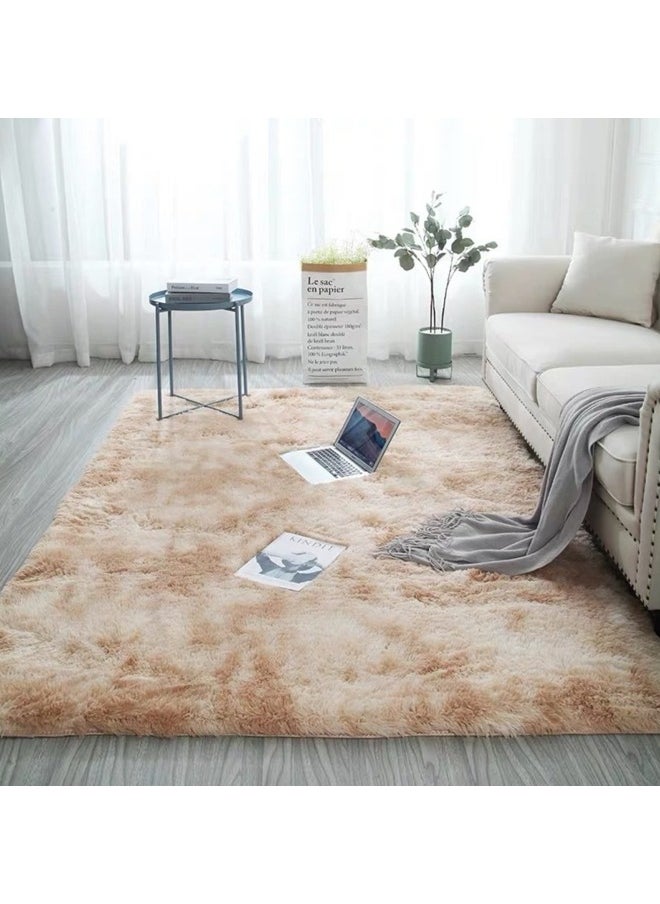 Area Rugs Living Room Super Fluffy Soft Touch Rug Thickened Washable Bottom Anti-Skid Large Area Rugs Indoor Modern Home Decor Floor Carper Camel