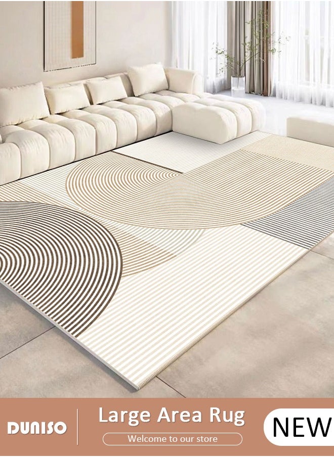 Non Slip Large Area Rug, Washable Living Room Rugs, Soft Handfeel Stain Resistant Carpet, Modern Style Decorative Bedroom Area Rugs, Rectangular Rugs for Coffee Table Sofa Blanket Indoor Kids Home Decorative Floor Mat