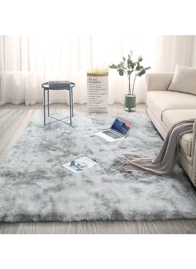 Area Rugs Living Room Super Fluffy Soft Touch Rug Thickened Washable Bottom Anti-Skid Large Area Rugs Indoor Modern Home Decor Floor Carper Light Grey