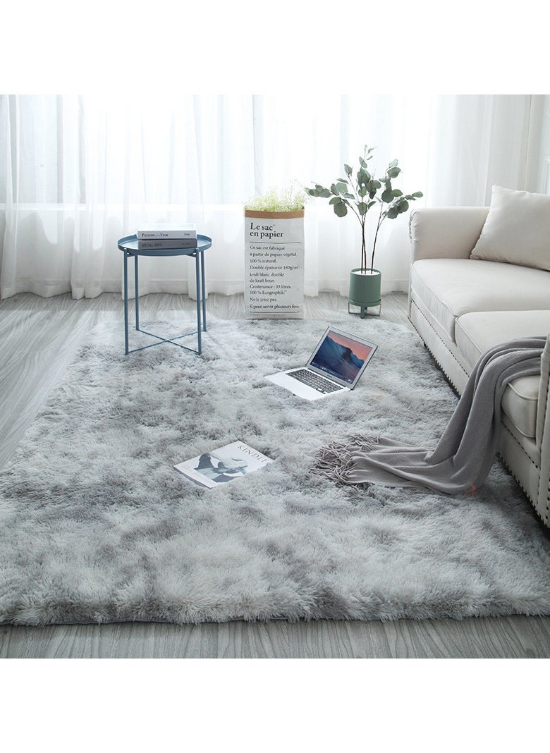 Rugs For Living Room,Soft Fluffy Area Rug Bedroom Living Room Shaggy Washable Anti-Skid Comfortable Large Rugs Indoor Modern Home Decor Floor Carpet (Grey)