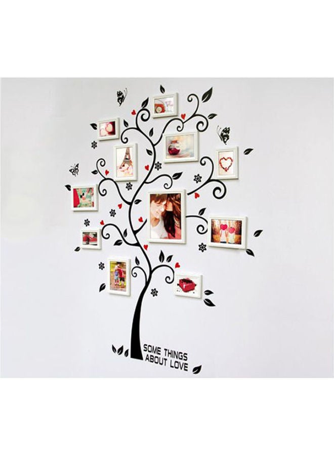 Decorative Self Adhesive Living Room Bedroom Photo Frame Memory Tree Decal Removable Mural Wall Art Sticker Home Decor Diy Black 60X45cm