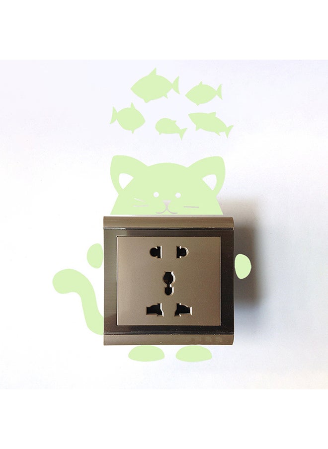 New Switch Cartoon Diy Wall Sticker Light Fluorescent Decoration Your Room Green 13X8cm