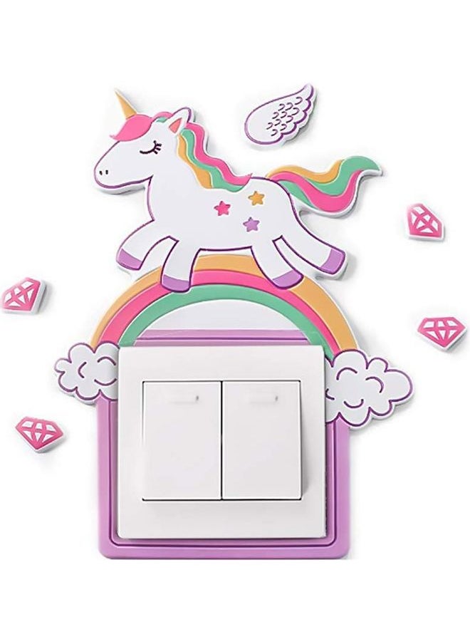 2-Piece 3D Light Switch Sticker Set Multicolour