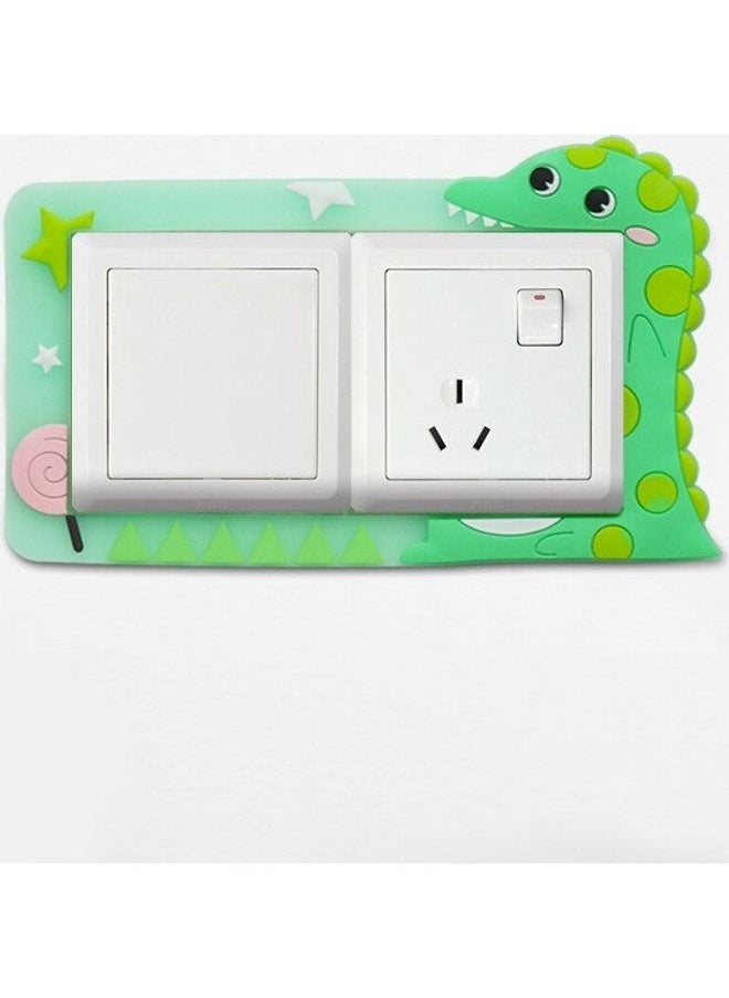 Double Protective Switch Wall Sticker Multicolour