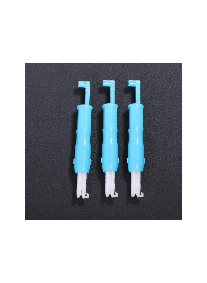 5pcs Sewing Needle Inserter Automatic Needle Threader Needle Threading Tool for Sewing Machine Blue