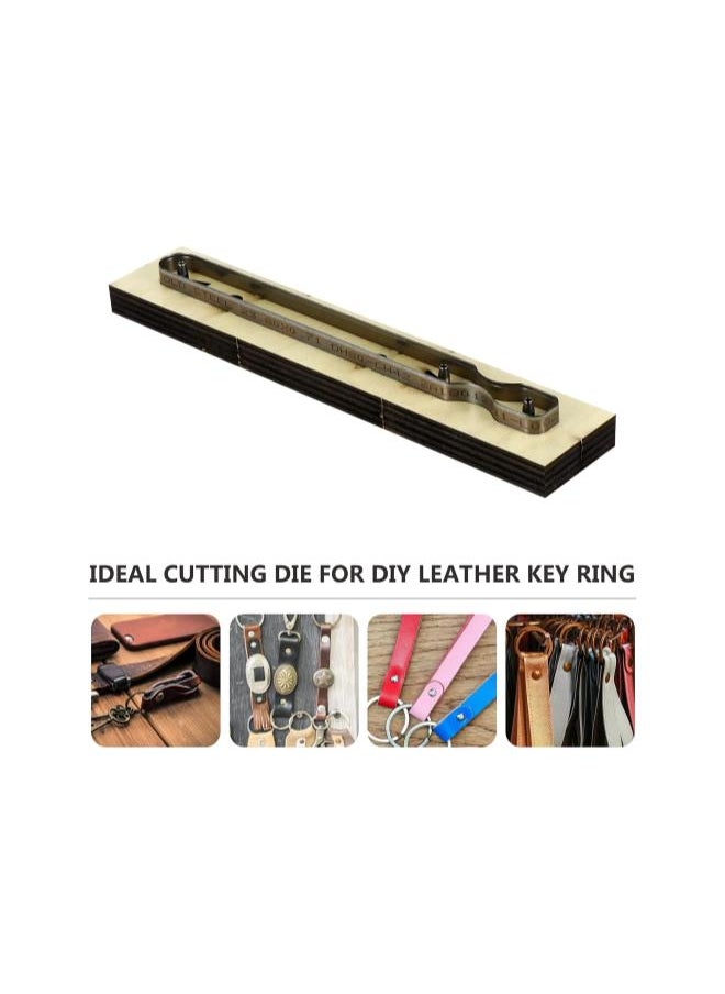 Leather Cutting Die Strip Scrapbook Embossing Wooden Die Cutting Mold for DIY Crafts Jewelry Making Punching Home Decoration Key Chain Mold Style 1