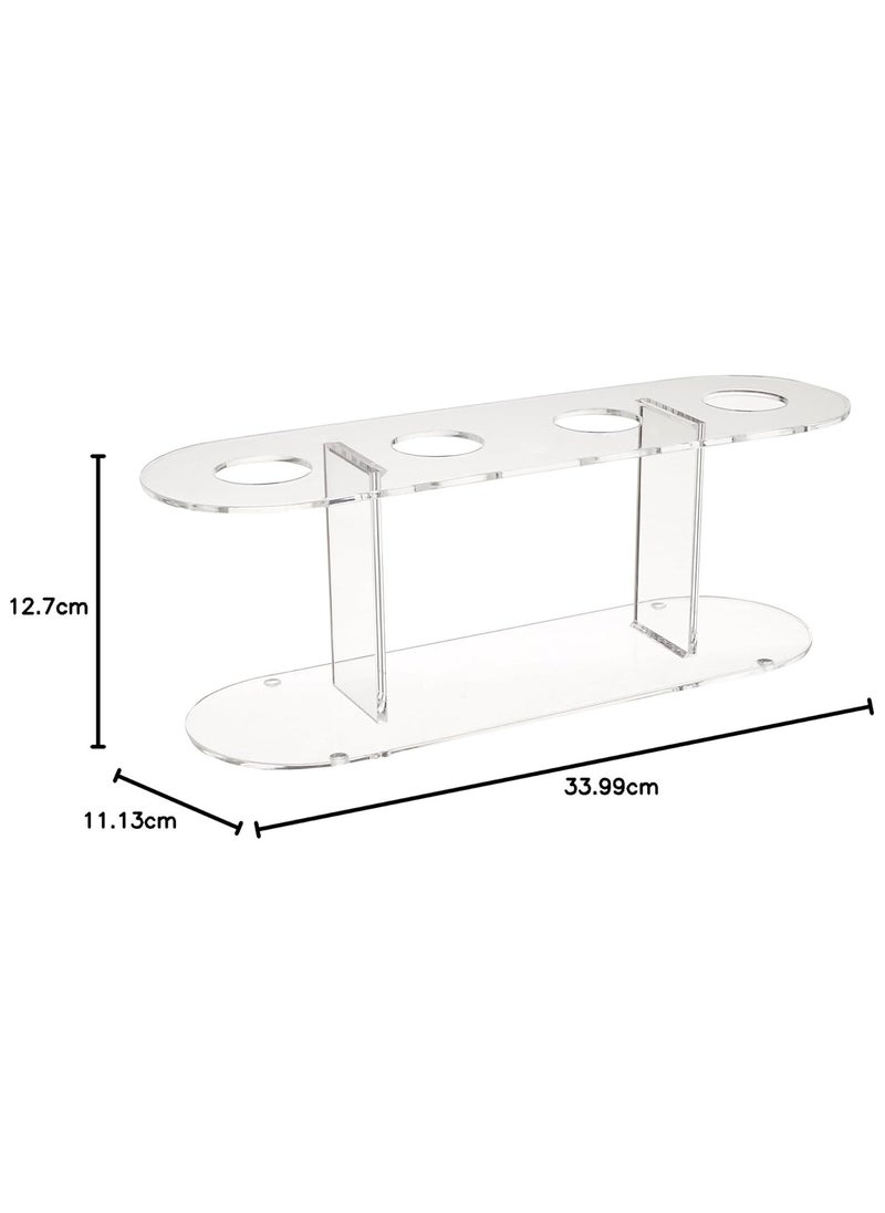 Acrylic 4-Hole Ice Cream Cone Stand,Clear