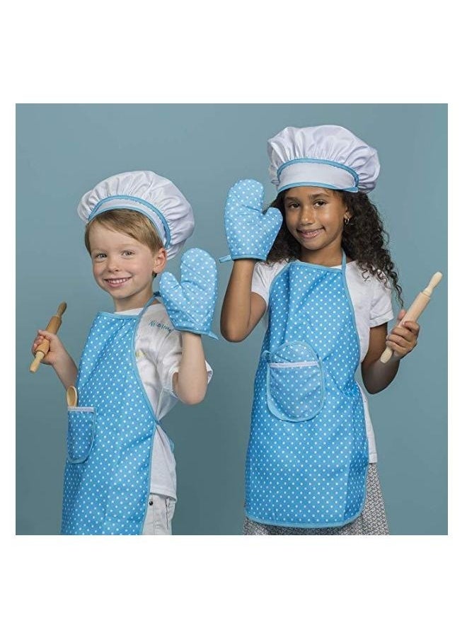 11-Piece Chef Role Play Set With Dress Up Costume And Pretend Kitchen Accessories,Gifts for 2-8 Year Old Girls Boys,Set Kids Apron for Girls Toddler Birthday Gifts for Kids Stocking Stuffer