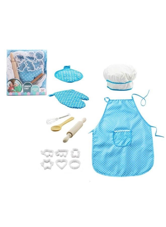 11-Piece Chef Role Play Set With Dress Up Costume And Pretend Kitchen Accessories,Gifts for 2-8 Year Old Girls Boys,Set Kids Apron for Girls Toddler Birthday Gifts for Kids Stocking Stuffer