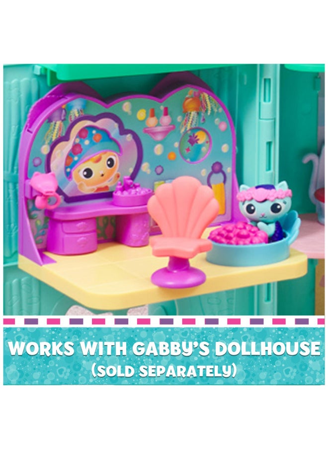 Gabbys Dollhouse, MerCats Spa Room Playset, with MerCat Toy Figure, Surprise Toys and Dollhouse Furniture, Kids Toys for Girls & Boys 3+