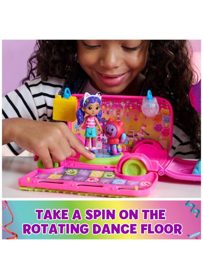 Gabby's Dollhouse Celebration Party Bus Playset with Gabby & DJ Catnip Toy Figures and Dollhouse Accessories, Kids Toys for Ages 3 and Up