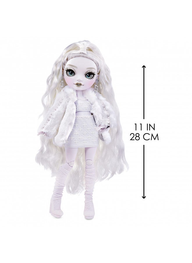 Rainbow High Shadow Series 1 Natasha Zima- Grayscale Fashion Doll. 2 Designer Dove White Outfits to Mix & Match with Accessories