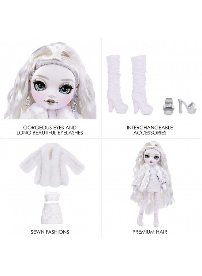 Rainbow High Shadow Series 1 Natasha Zima- Grayscale Fashion Doll. 2 Designer Dove White Outfits to Mix & Match with Accessories