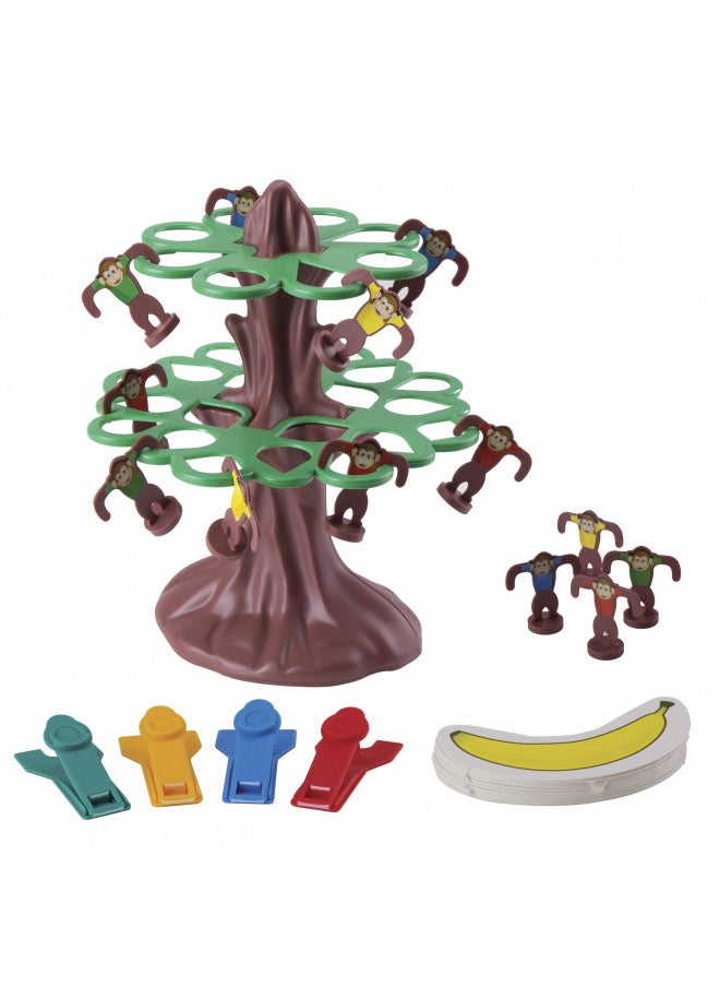 Pressman Jumpin' Monkeys: Catapult Your Monkeys Into The Tree to Win, Multi, 5