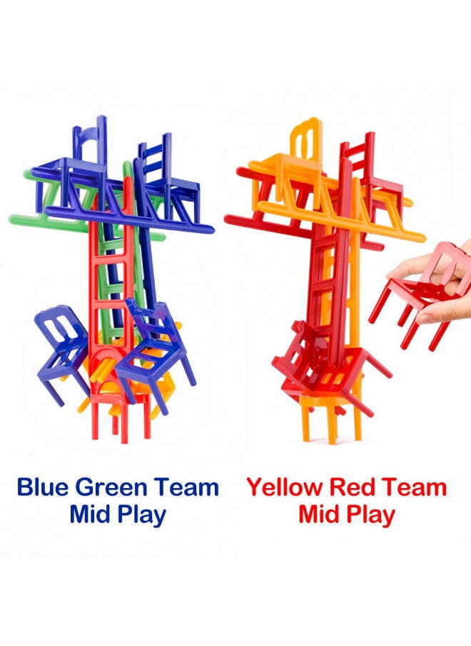 WEofferwhatYOUwant Chairs and Ladders Family Game - Stacking Balance Game. 44 Individual Pieces.