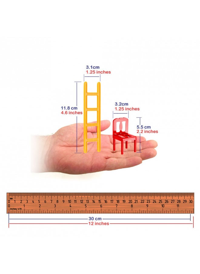 WEofferwhatYOUwant Chairs and Ladders Family Game - Stacking Balance Game. 44 Individual Pieces.