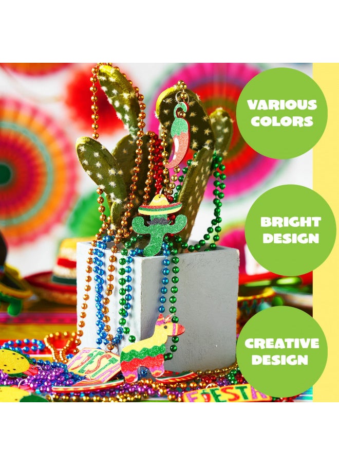 JOYIN 12 PCS Cinco de Mayo Fiesta Necklaces Bead- Mexican Birthday Party Favors Supplies Decorations, Luau Photo Props, Carnivals Event, Taco Tuesday