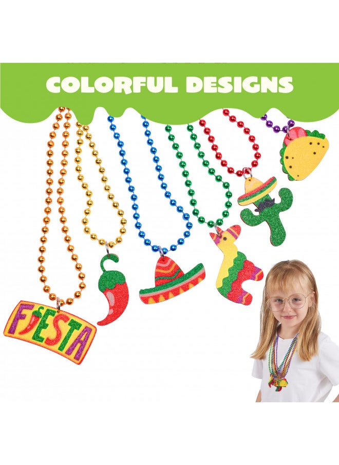 JOYIN 12 PCS Cinco de Mayo Fiesta Necklaces Bead- Mexican Birthday Party Favors Supplies Decorations, Luau Photo Props, Carnivals Event, Taco Tuesday