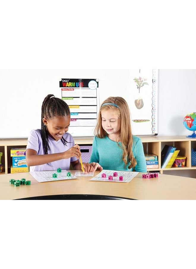 hand2mind Snap Cubes, Math Linking Cubes, Plastic Cubes, Snap Blocks, Color Sorting, Connecting Cubes, Math Manipulatives, Counting Cubes for Kids Math, Math Cubes, Math Counters (Set of 100)