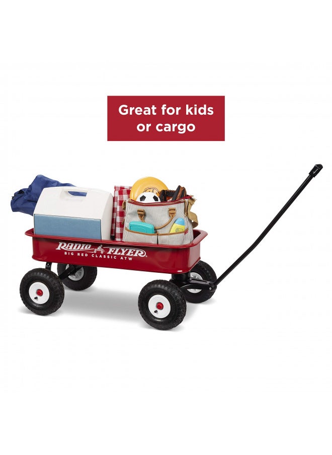 Radio Flyer Big Red Classic ATW Wagon, For Kids, Storage, Garden