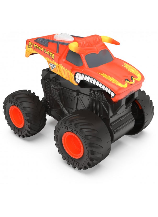 Monster Jam, 2-Pack Official Grave Digger and El Toro Loco Clip & Flip Monster Trucks, 1:43 Scale Kids Toys for Boys