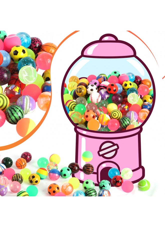 Pllieay 50 Pieces Colorful Bouncy Balls Bulk, Mixed Pattern Bouncy Balls for Kids Party Favors, Prizes, Birthdays Gift