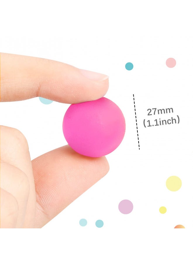 Pllieay 50 Pieces Colorful Bouncy Balls Bulk, Mixed Pattern Bouncy Balls for Kids Party Favors, Prizes, Birthdays Gift