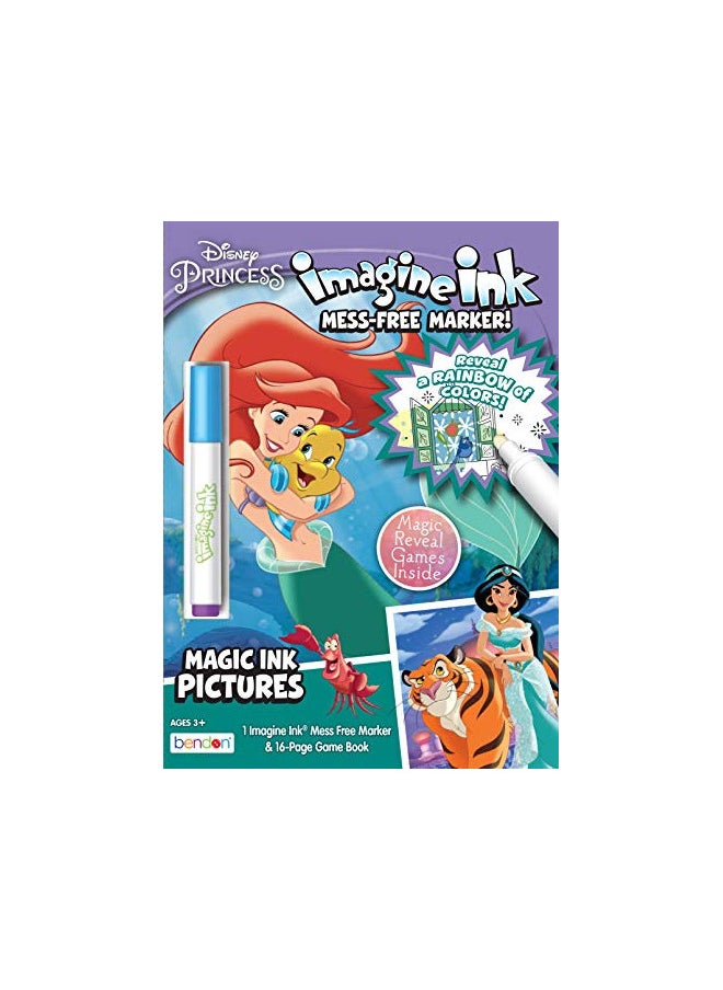 Bendon Disney Princess 16-Page Imagine Ink Magic Ink Coloring Book, 38892