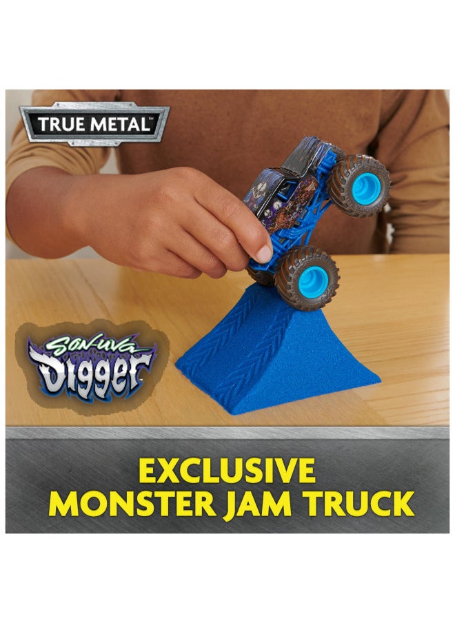 Monster Jam, Son-uva Digger Monster Dirt 1lb Playset with Official 1:64 Scale Die-Cast Monster Truck, Kids Toys for Boys Ages 3 and up