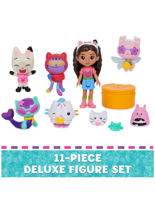 Gabby's Dollhouse, Travel Themed Figure Set with a Gabby Doll, 5 Cat Toy Figures, Surprise Toys & Dollhouse Accessories, Kids Toys for Girls & Boys 3+