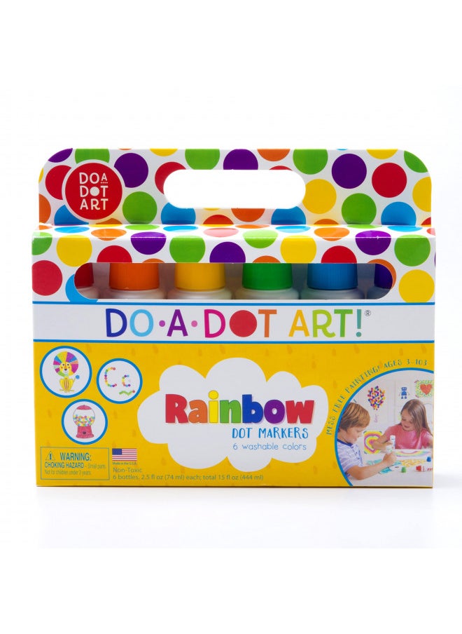 Do A Dot Art! Markers 6-Pack Rainbow Washable Paint Markers, The Original Dot Marker