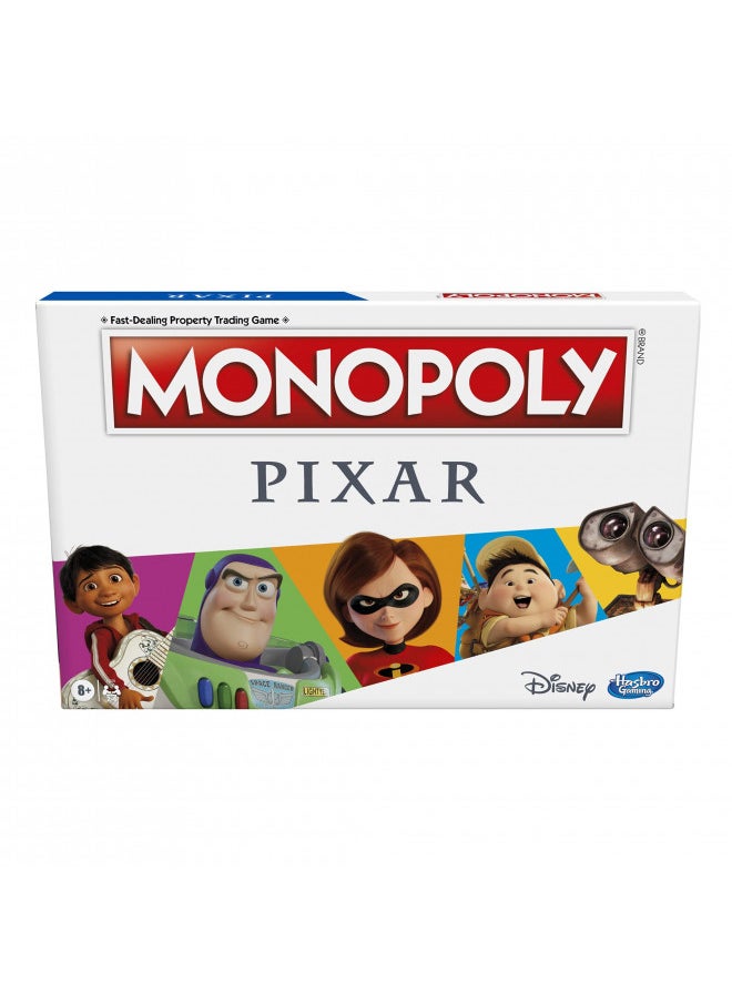 Monopoly: Pixar Edition Board Game for Kids 8 and Up, Buy Locations from Disney and Pixar's Toy Story, The Incredibles, Up, Coco, Lightyear, and More (Amazon Exclusive) for 2-6 players