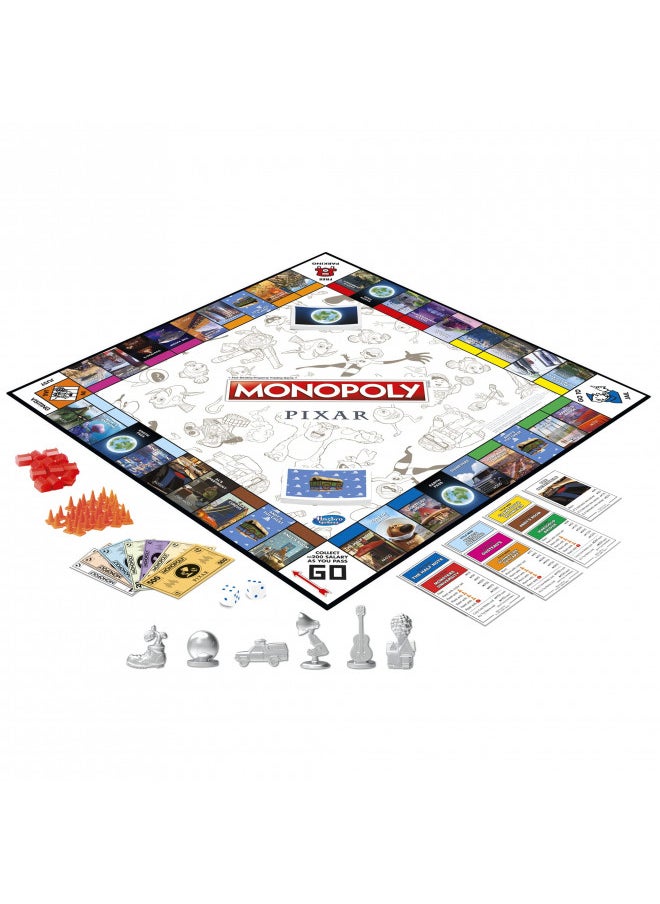 Monopoly: Pixar Edition Board Game for Kids 8 and Up, Buy Locations from Disney and Pixar's Toy Story, The Incredibles, Up, Coco, Lightyear, and More (Amazon Exclusive) for 2-6 players