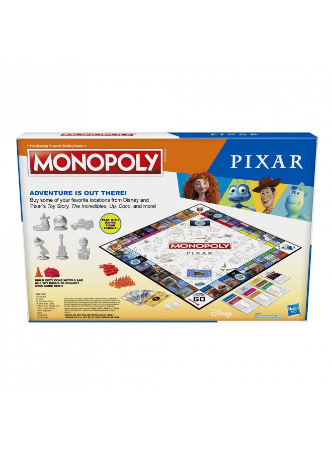 Monopoly: Pixar Edition Board Game for Kids 8 and Up, Buy Locations from Disney and Pixar's Toy Story, The Incredibles, Up, Coco, Lightyear, and More (Amazon Exclusive) for 2-6 players