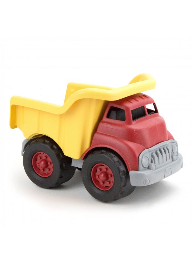 Green Toys Dump Truck in Yellow and Red - BPA Free, Phthalates Free Toys for Gross/Fine Motor Skill Development. Pretend Play , Red/Yellow