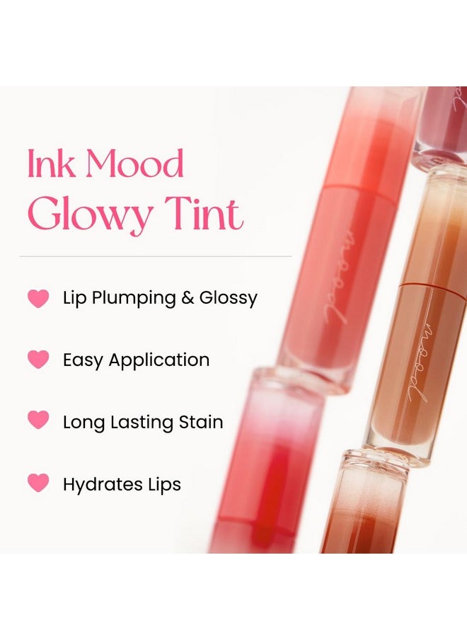 Ink Mood Glowy Tint 023 Coral Chemistry (Lucky Lottery) - Lip Tint, Lip Stain, Glowy Tint