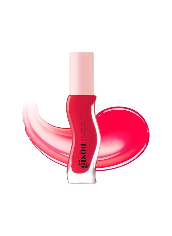 Gisou Honey Infused Lip Oil, Strawberry Sorbet, 8 ml