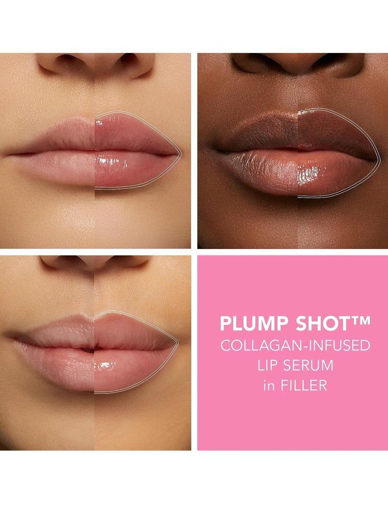 BUXOM Plump Shot Collagen-Infused Lip Serum, Lip Plumping Gloss, Formulated with Collagen, Peptides, Hyaluronic Acid, Avocado & Jojoba Oil