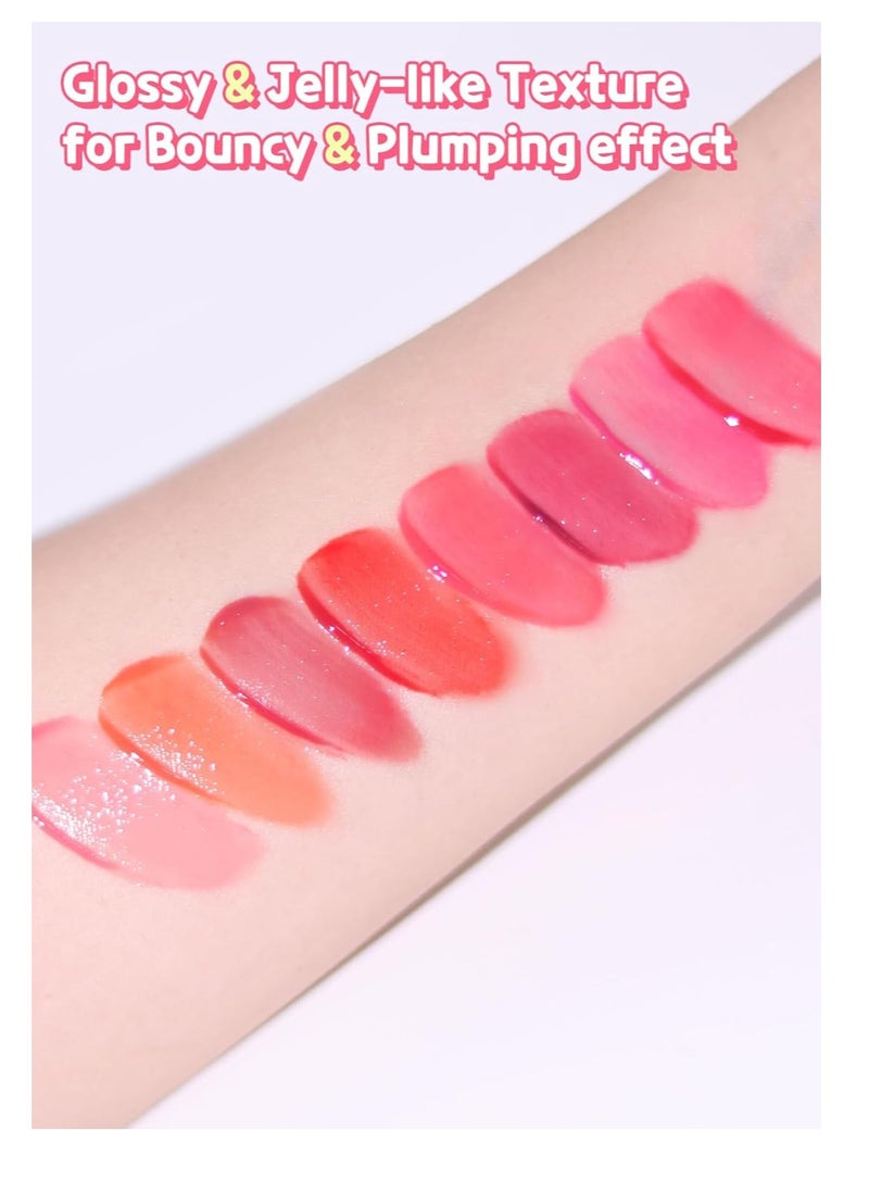 COLORGRAM Juicy Drop Tint 03 Litchi Luster | Juicy Lip Gloss, Glowing Lip Stain with Fruity Colors, Buildable & Blendable, Highly Pigmented