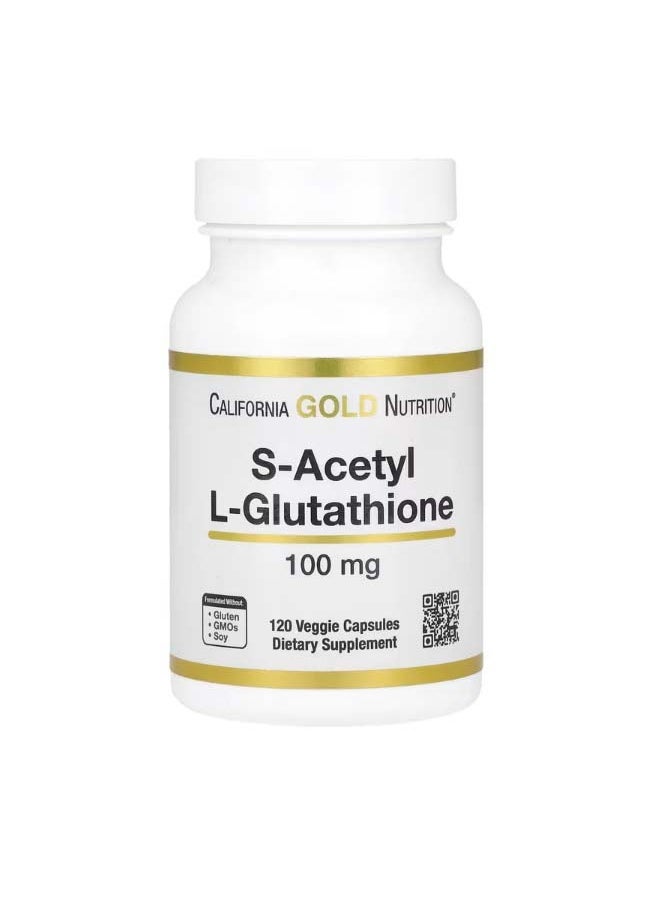 S Acetyl L Glutathione 100 mg 120 Veggie Capsules