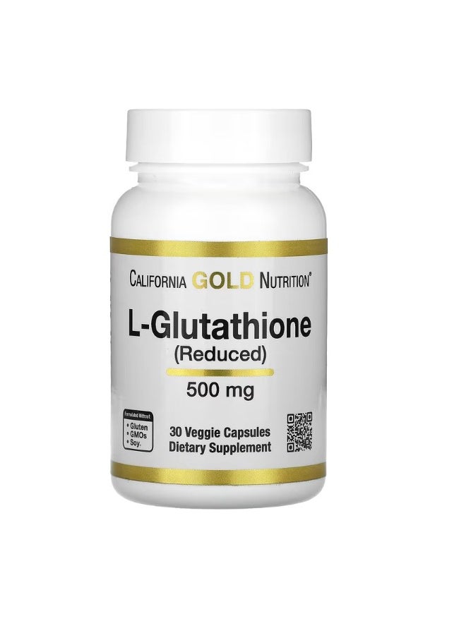 LGlutathione Reduced 500 mg 30 Veggie Capsules