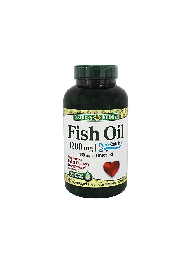 Fish Oil Supports Heart Health 1200 Mg Rapid Release Softgels 200 Ct