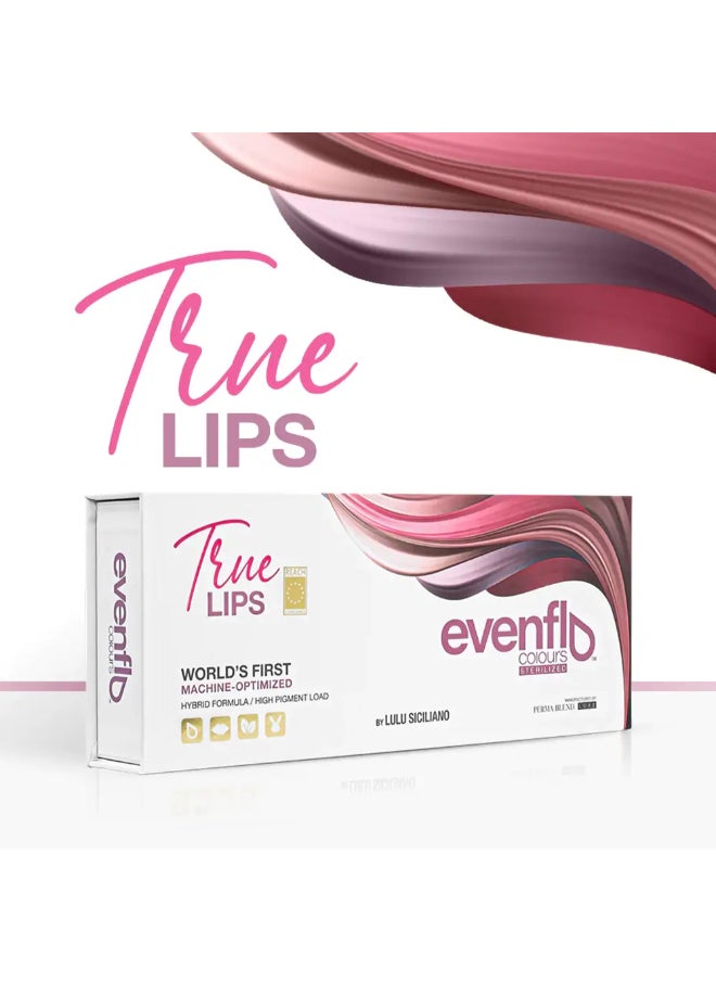 Evenflo True Lips Pigment Kit By Lulu Siciliano  100% Vegan, Professional Lip Tattoo Ink Set Of 6X15Ml