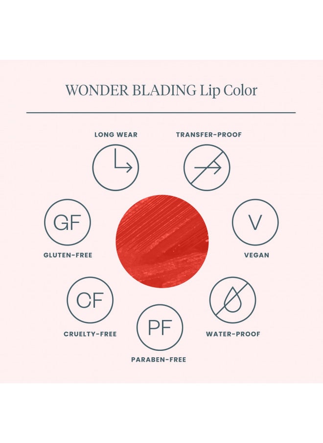 Wonderskin Wonder Blading Lip Stain Peel Off Masque - Long Lasting, Waterproof and Transfer Proof Pink Lip Tint, Matte Finish Peel Off Lip Stain (Glamorous Masque)