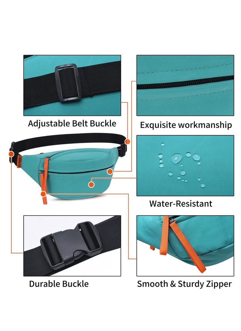 Unisex Pack Belt Crossbody Bag, Adjustable High Capacity Waterproof Strap Waist Pouch Bags, Easy Carry Any Phone for Travelling Workout Outdoor Sports